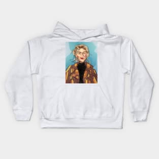 Portrait fancy lady Kids Hoodie